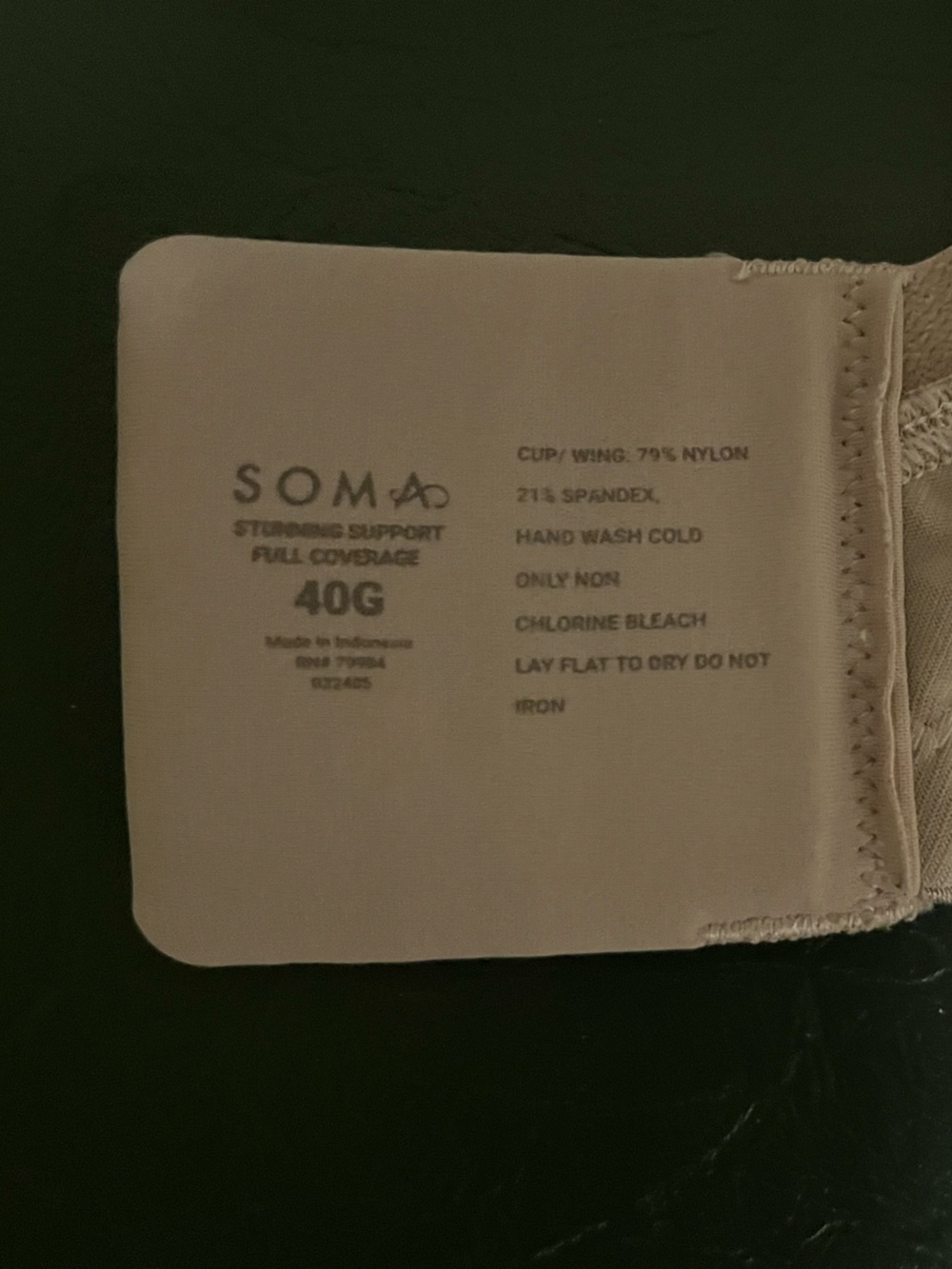 Soma Stunning Support Full Coverage Bra | Nude | 40G - Picture 3 of 5